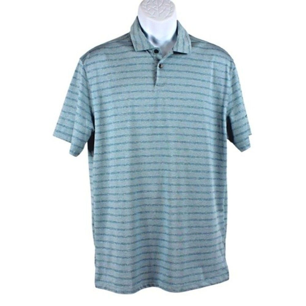 Dri-Fit Casual Polo Shirt Nike Short Sleeve Striped Normcore Blue Men’s Med